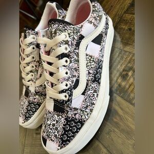 Vans with Patchwork Print Sz 5.5